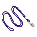 Blank Nylon Badge Lanyard w/bulldog clip (Purple)